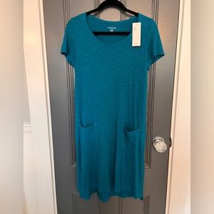 NWT Eileen Fisher Petite Medium Cotton Hemp Dress
